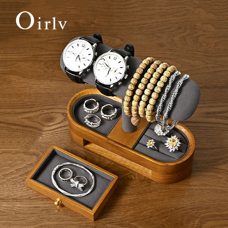Jewelry Bracelet Watches - Oirlv Rak Organizer Jam Tangan Kayu