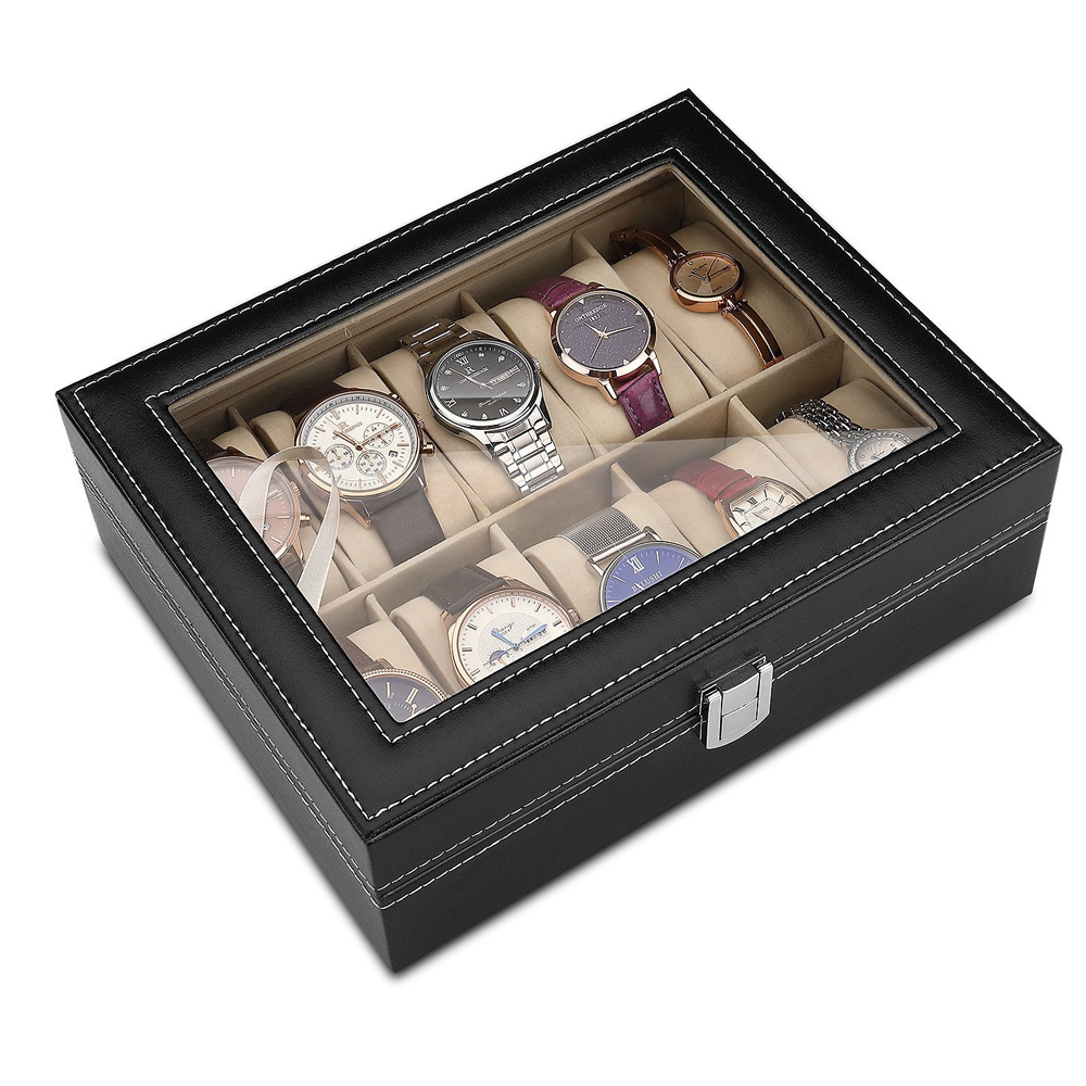 10-bit kulit PU abu-abu flanel - Best Jewelry Watches Women ulasan dan harga