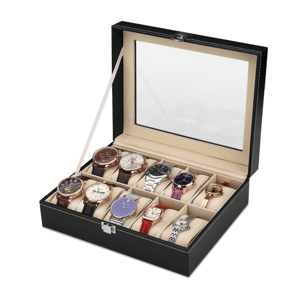 10-bit kulit PU abu-abu flanel - Best Jewelry Watches Women ulasan dan harga